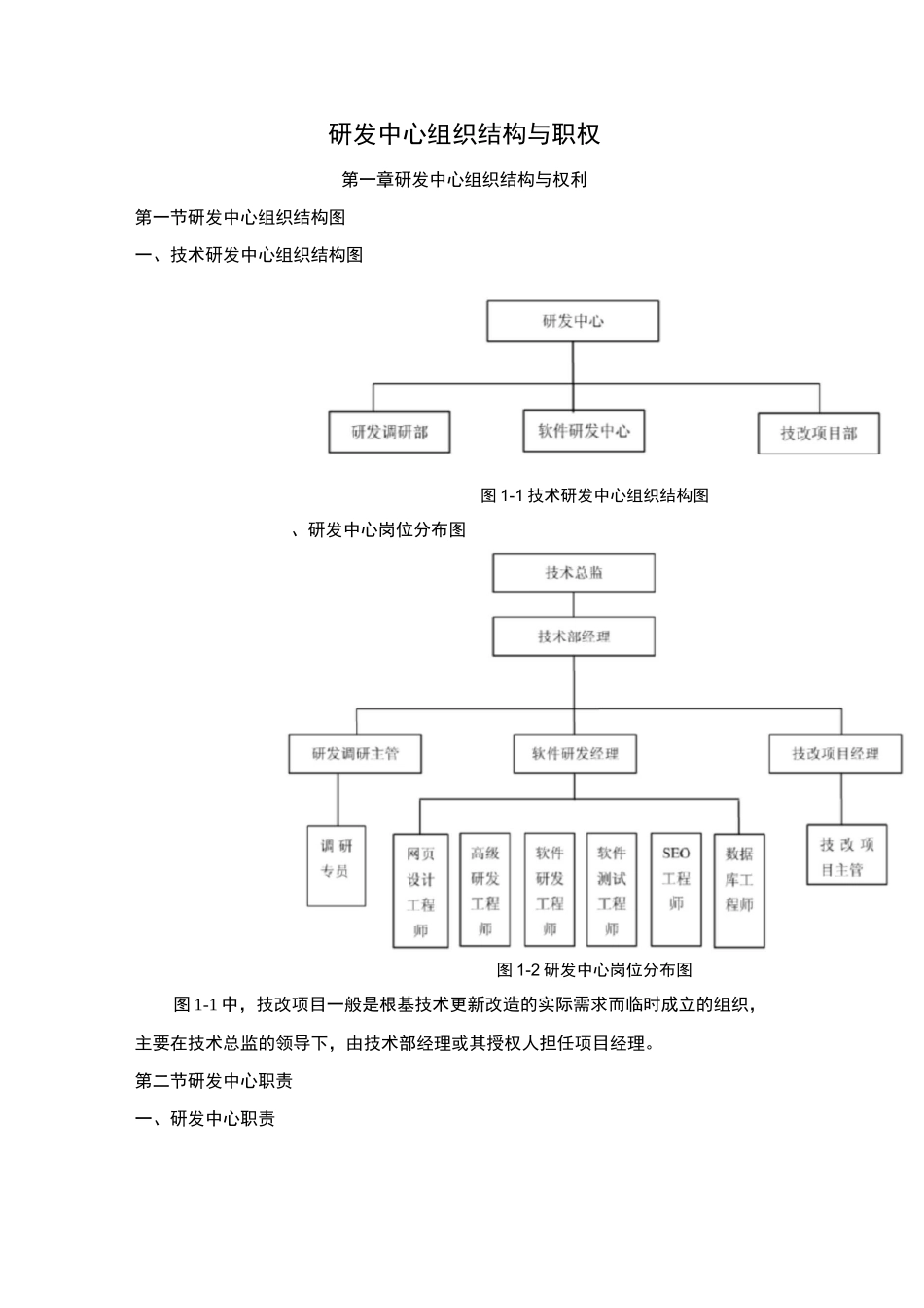 软件开发公司研发中心组织结构与职权_第1页
