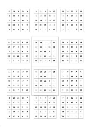 舒尔特方格注意力训练打印版