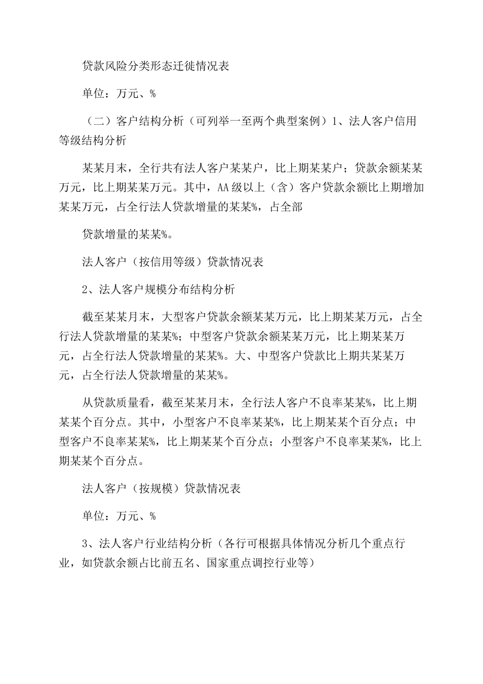 银行季度风险分析报告范文模板_第3页