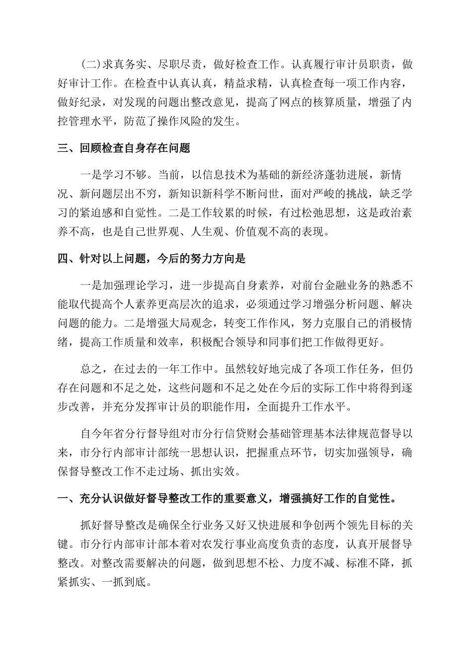 银行审计个人述职报告范文5篇_第2页