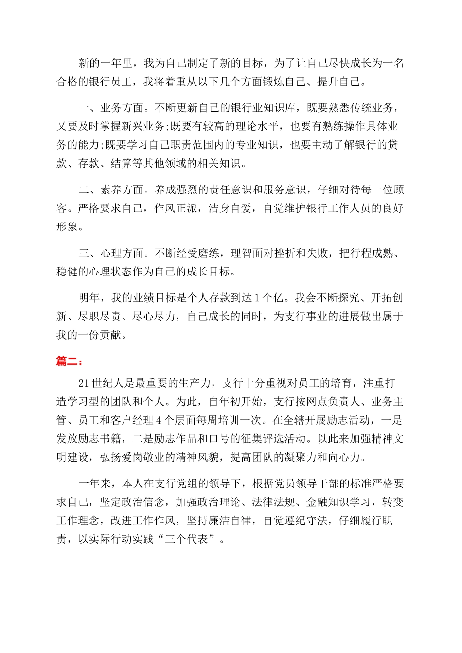 银行年度总结范文1000字_第2页