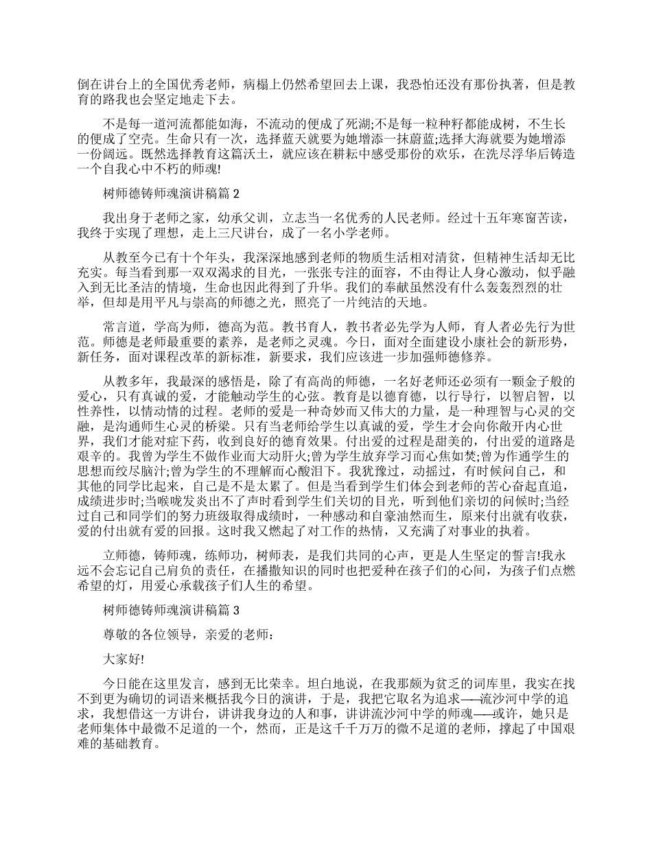 铸师魂树师德正师风演讲稿精选_第2页