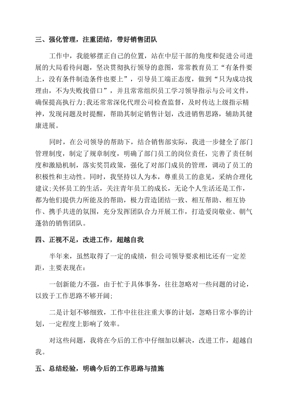 销售主管工作总结范文20242024大全_第2页