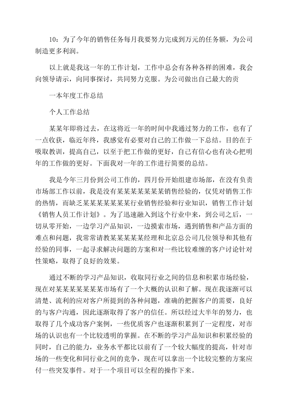 销售人员工作计划范文(精选多篇)_第2页