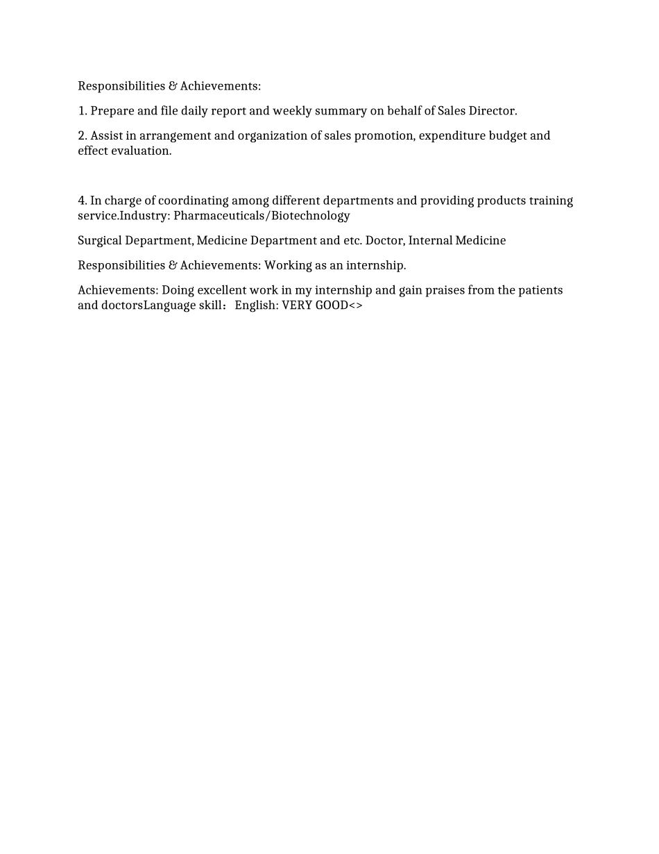 销售人员英文简历范文_第2页