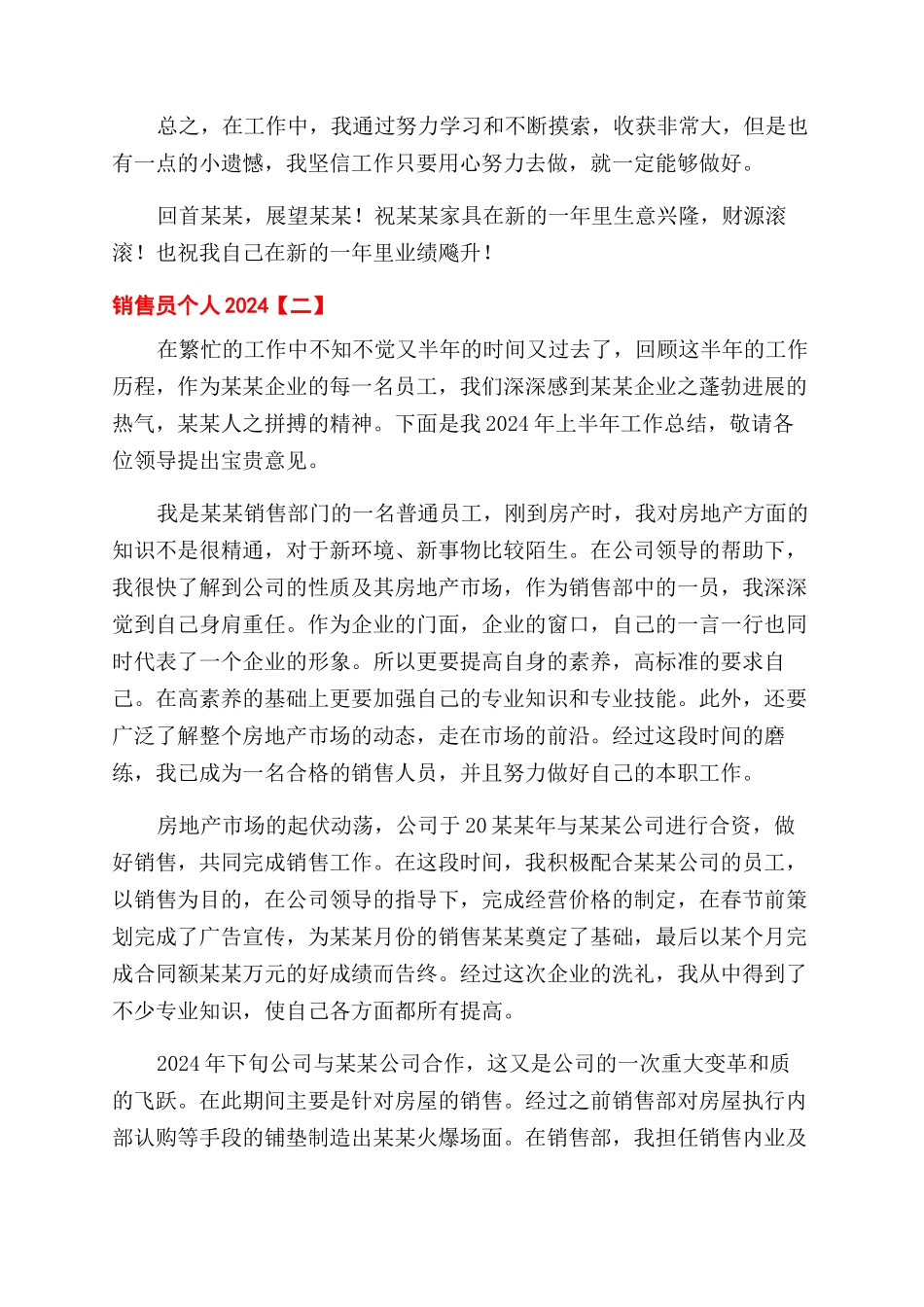 销售员个人工作总结范文2024_第2页