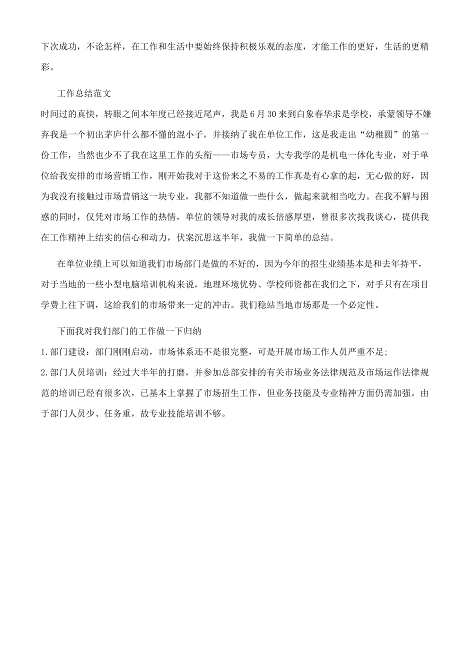 销售员试用期工作总结参考范文_第2页