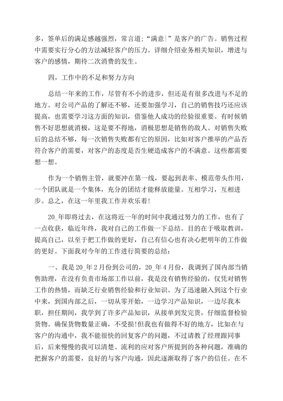 销售年终总结范文及下一年计划五篇_第2页