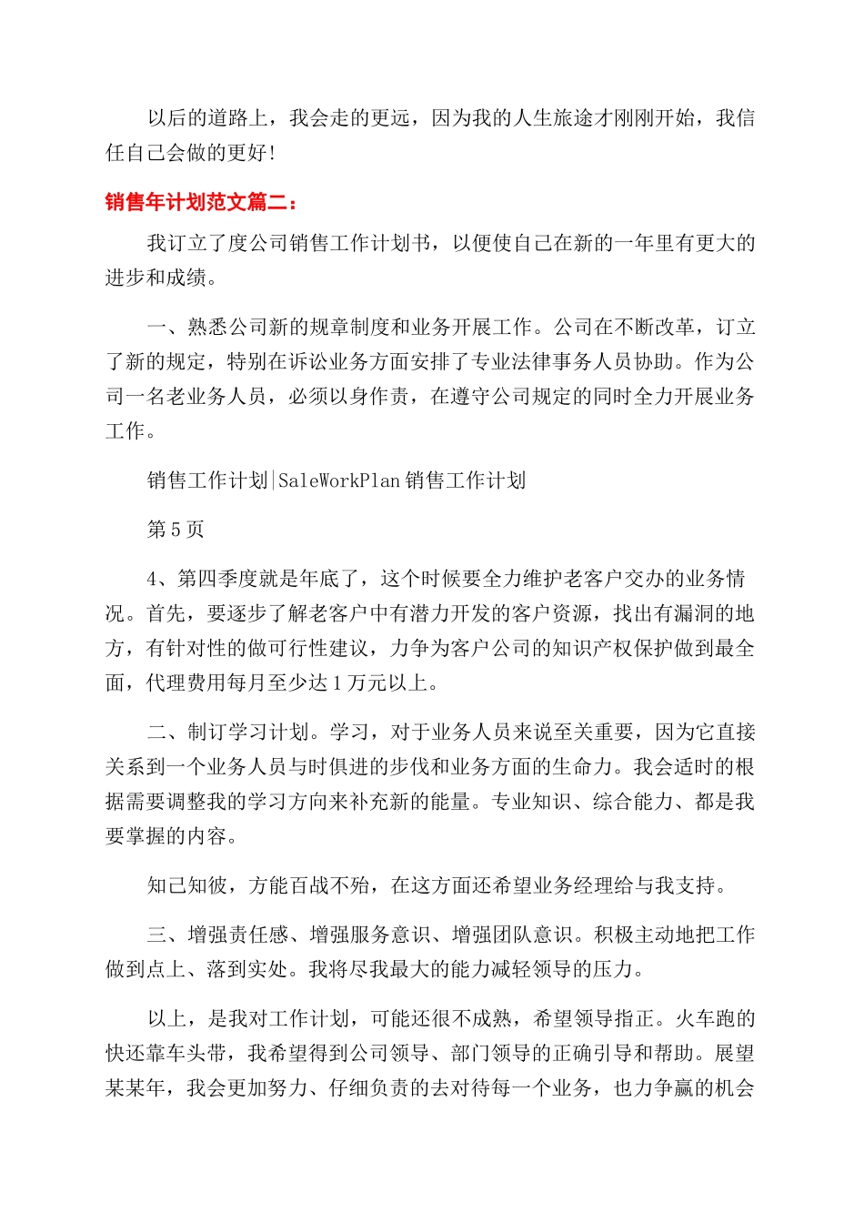 销售年计划例文_第3页