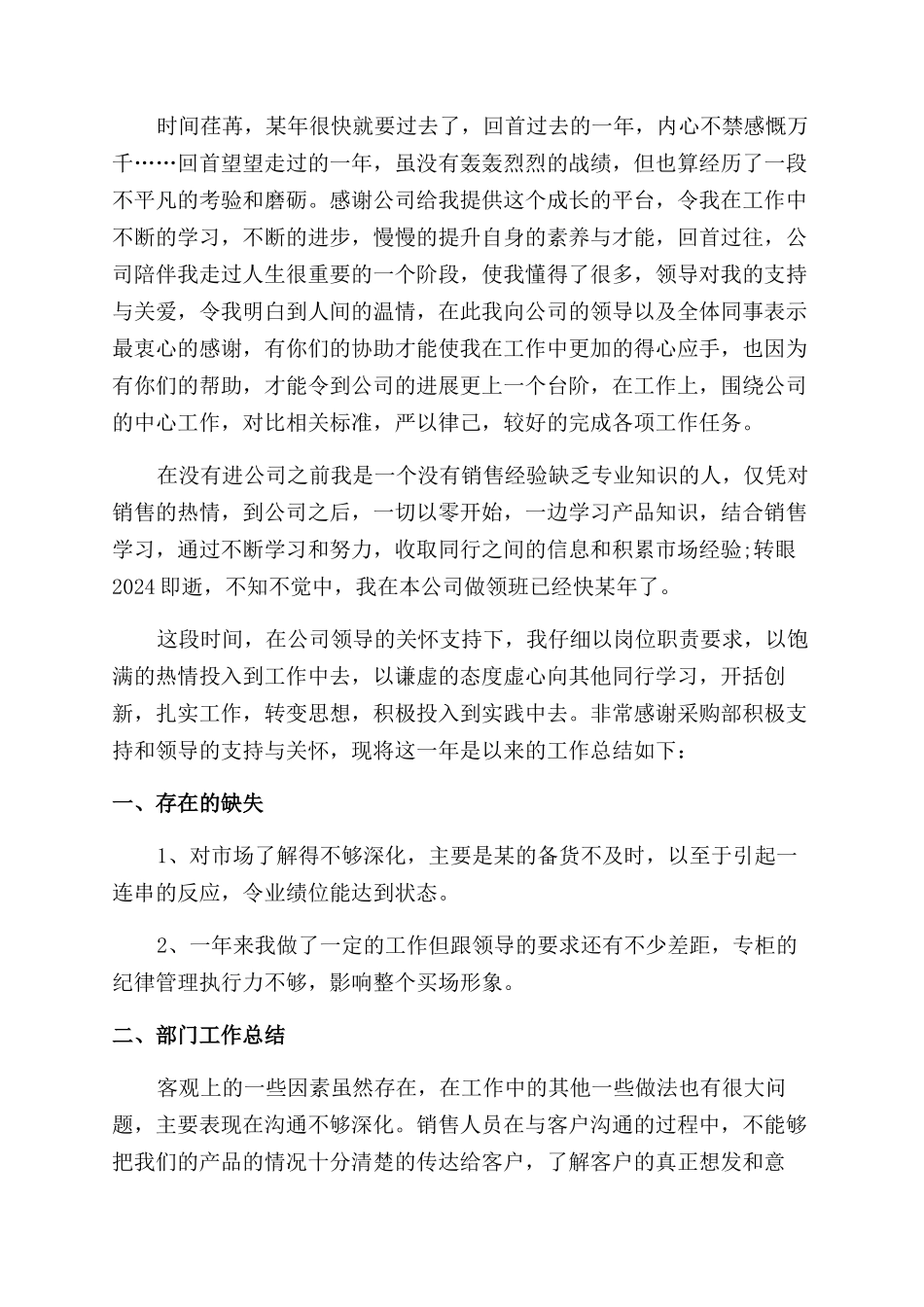 销售行业年终工作总结范文2024_第3页