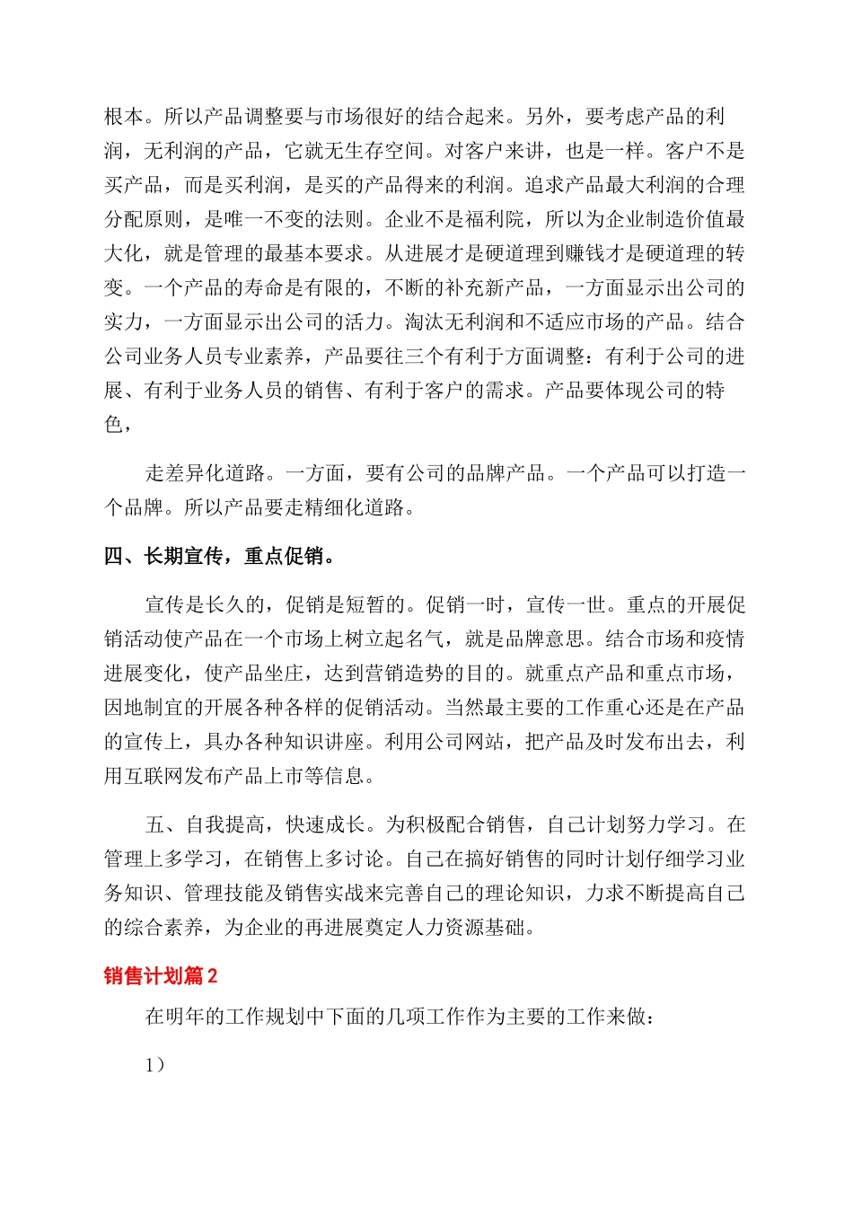 销售计划-精品文档_第2页