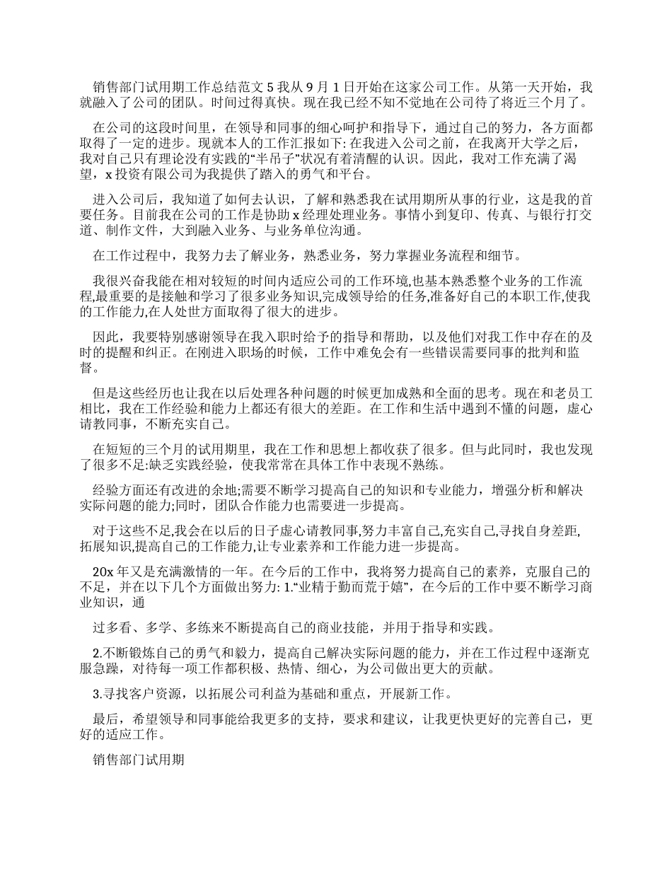 销售部门试用期工作总结例文-销售工作总结_第3页