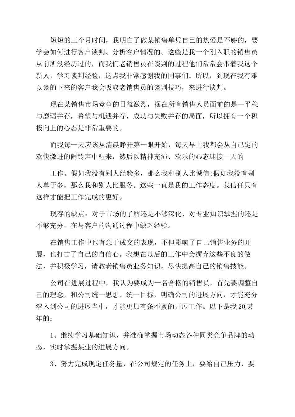 销售部门试用期工作总结范文例文-销售工作总结范文_第3页