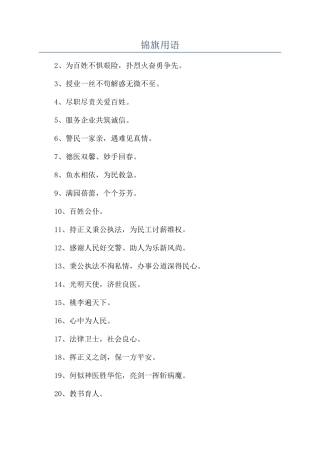 锦旗用语-精品文档