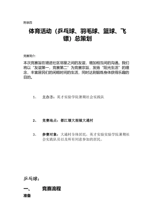 附录三-体育活动总策划(1)