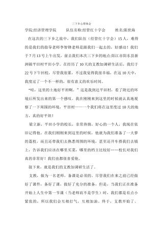 陈世海-三下乡总结