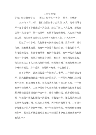 陈晓彤-三下乡总结