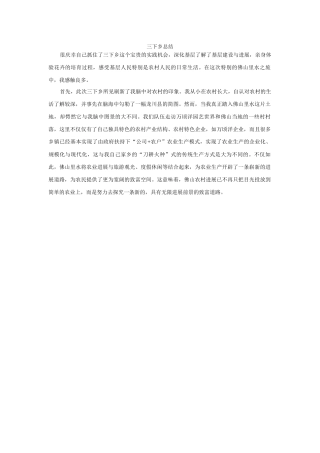 陈紫晖-三下乡总结