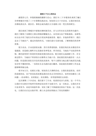 陈靖娴三下乡总结