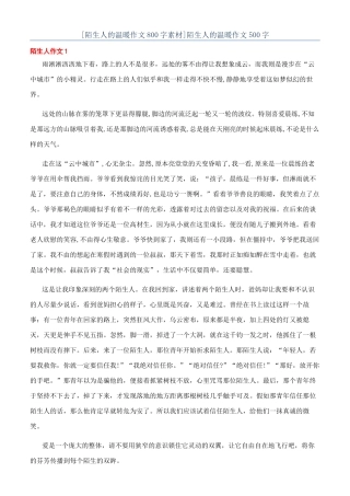 陌生人的温暖作文500字