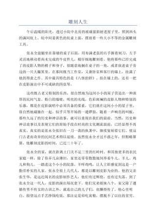 雕刻人生-精品文档