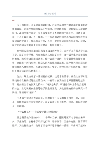 雪天已过-精品文档