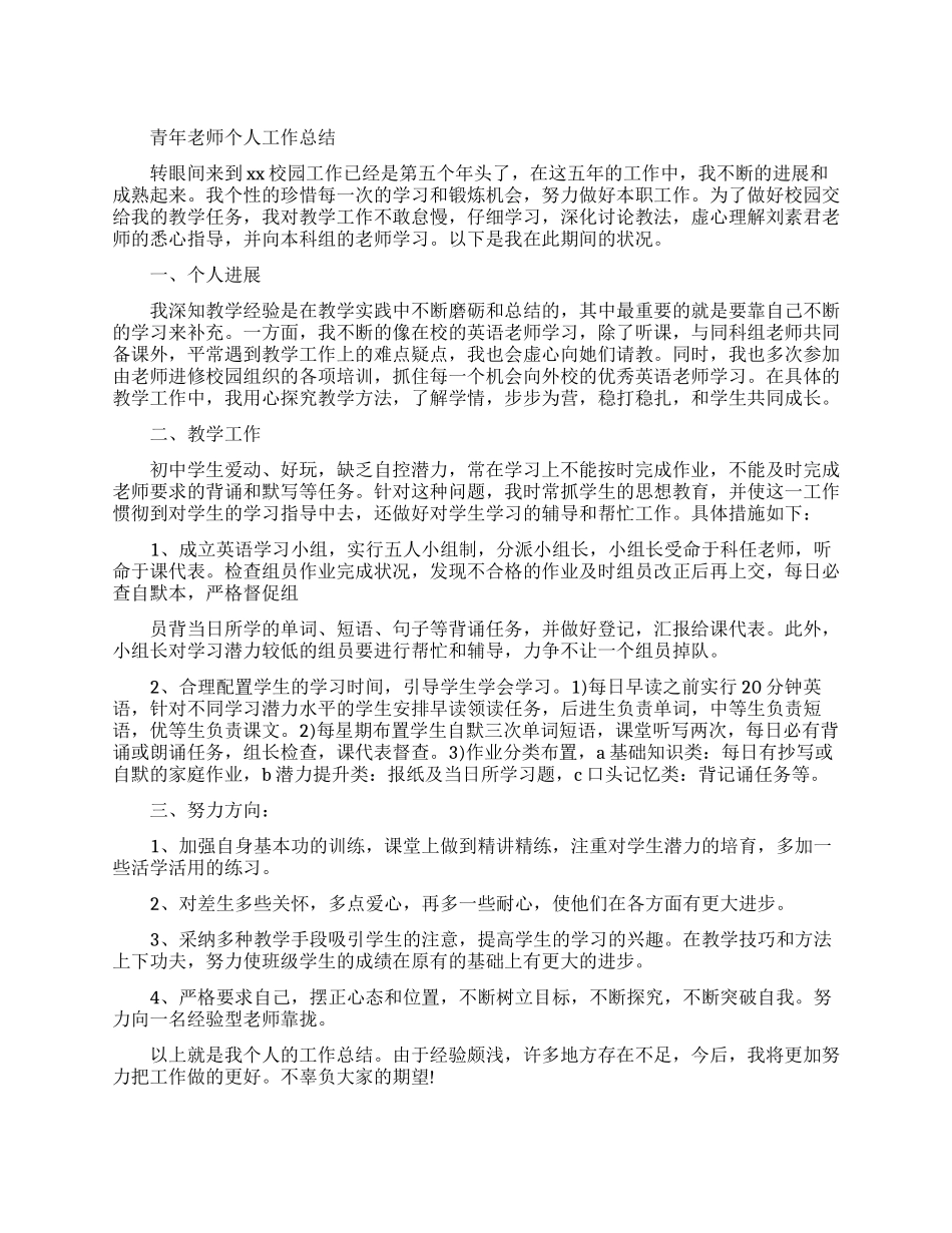 青年教师个人的工作总结_第1页