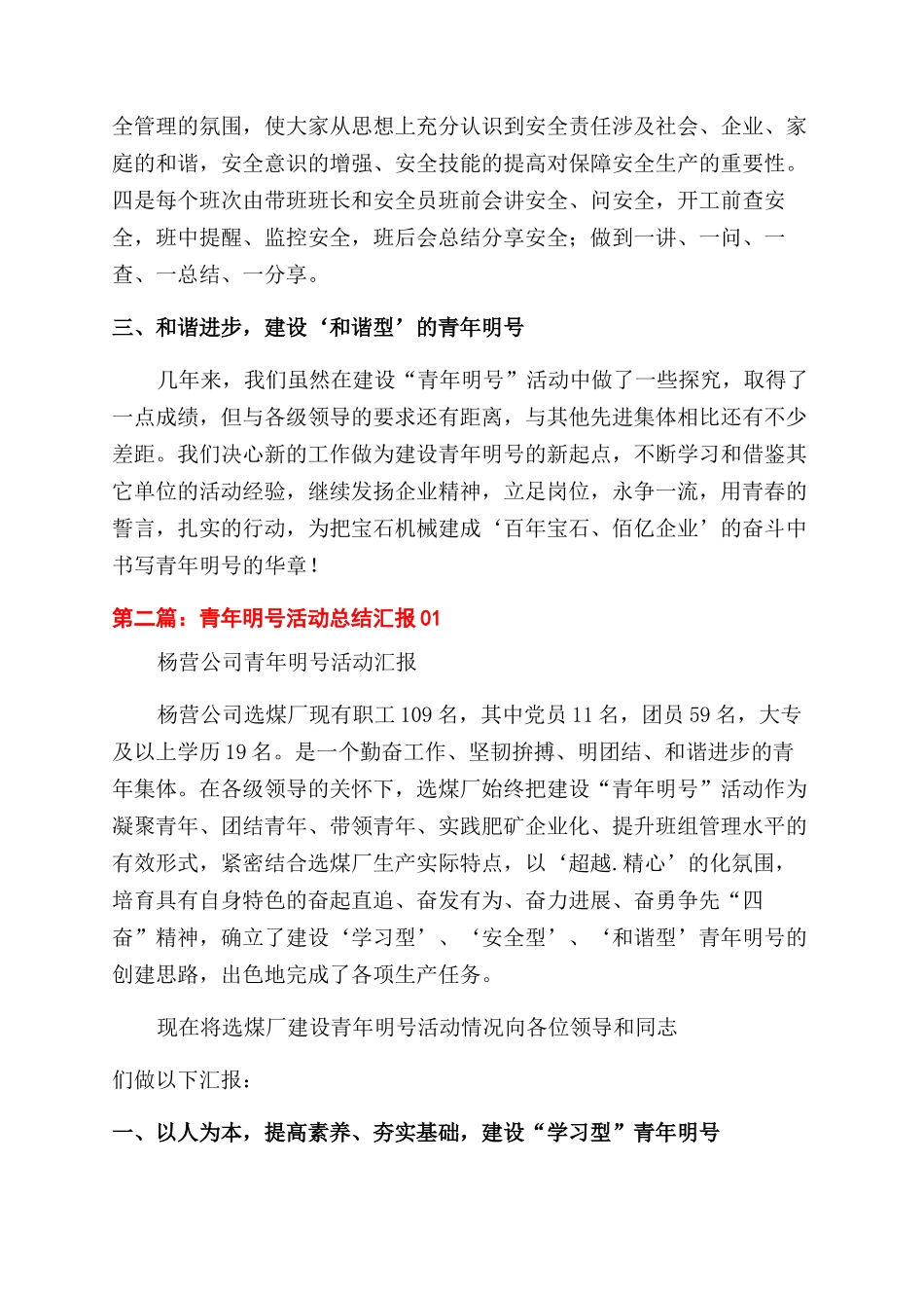 青年文明号活动总结范文汇报_第3页