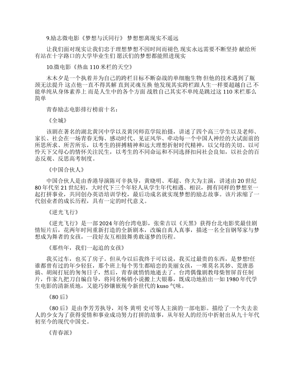青春励志微电影有哪些_第2页