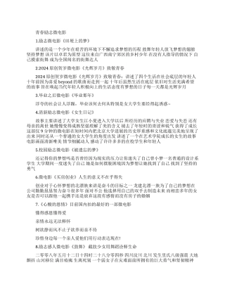 青春励志微电影有哪些