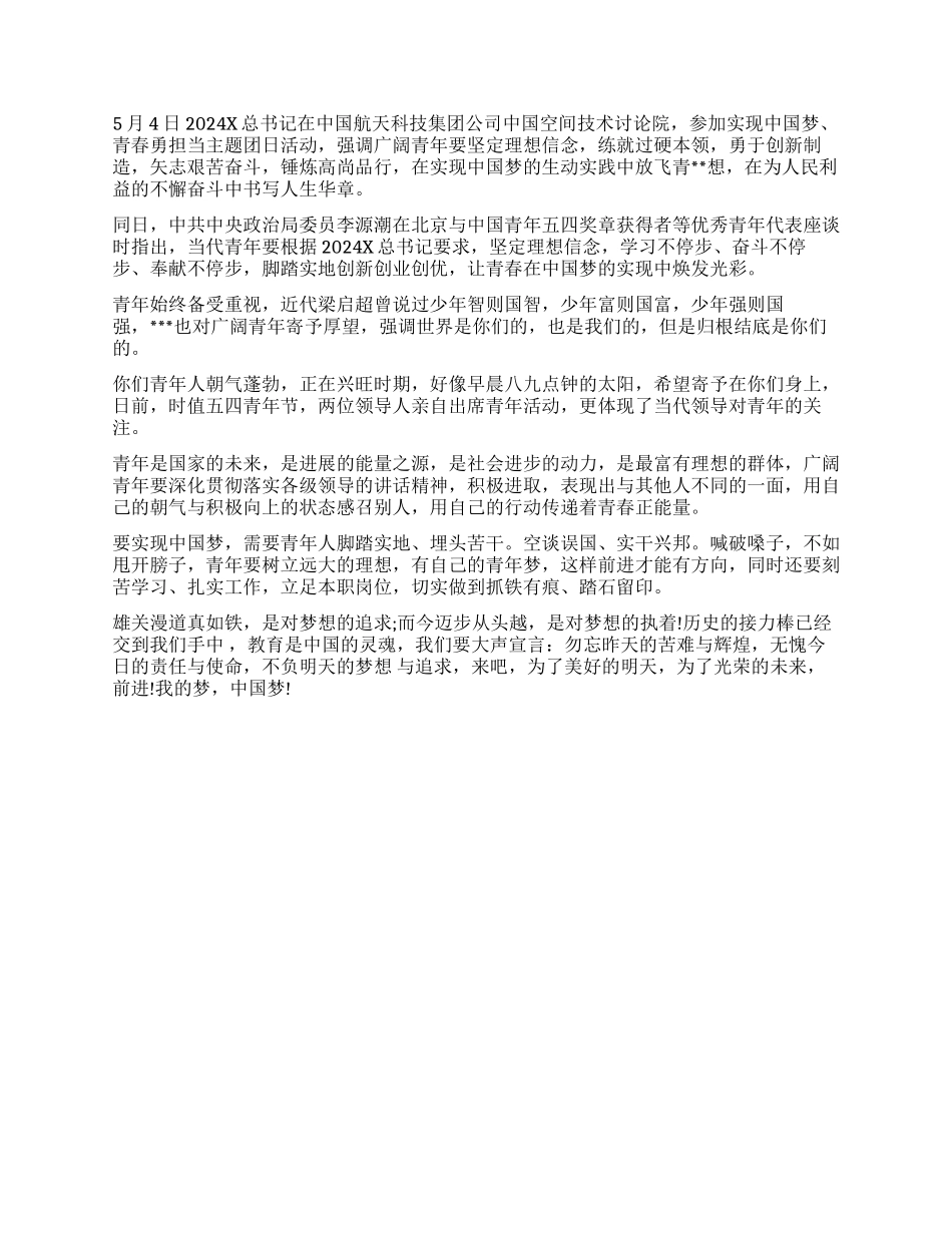 青春奉献的演讲稿为心中的中国梦加油_第3页