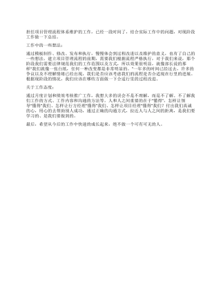 项目管理流程体系维护的工作总结与体会