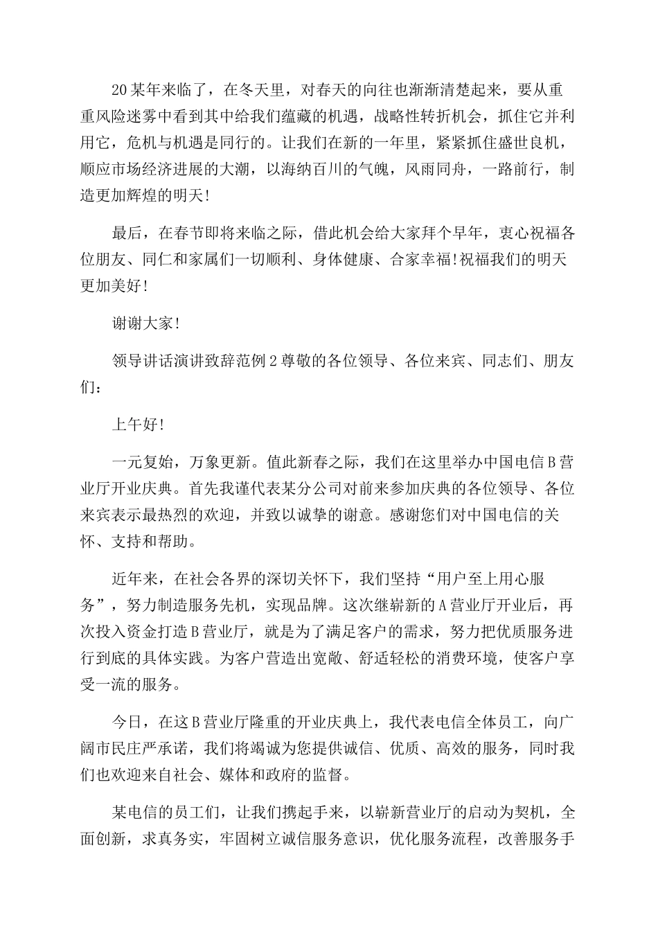 领导讲话演讲致辞范例_第2页