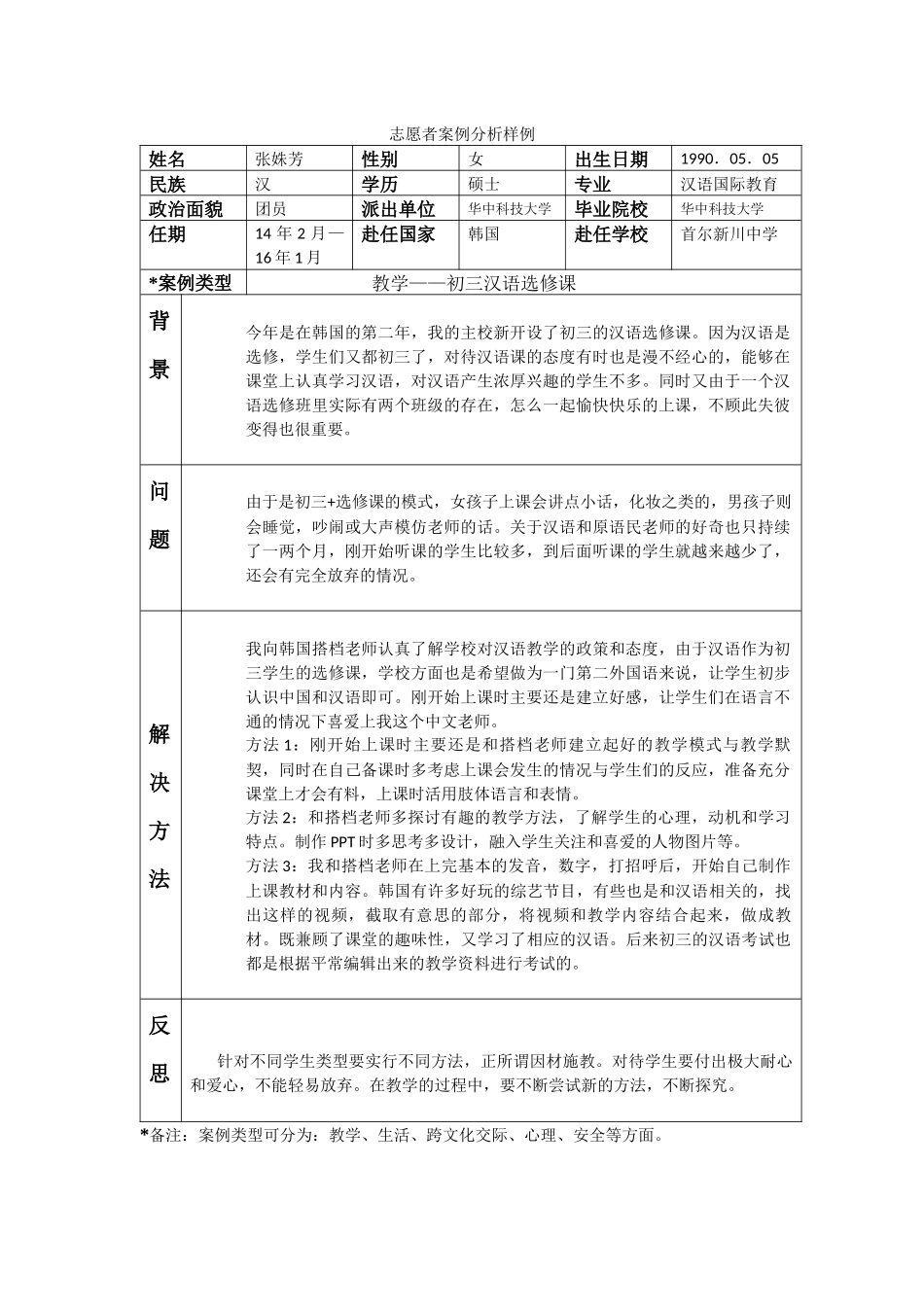 首尔-新川中学-张姝芳-案例分析_第1页