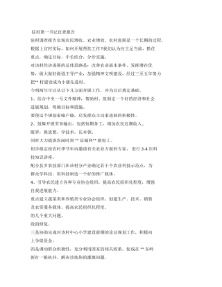 驻村第一书记职责