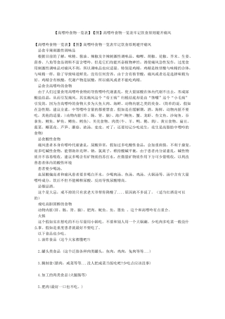 高嘌呤食物一览表牢记饮食原则避免痛风