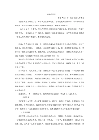 麦永强三下乡总结