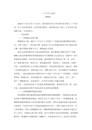 黄健波—三下乡总结