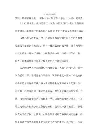 黄尹莹-三下乡总结