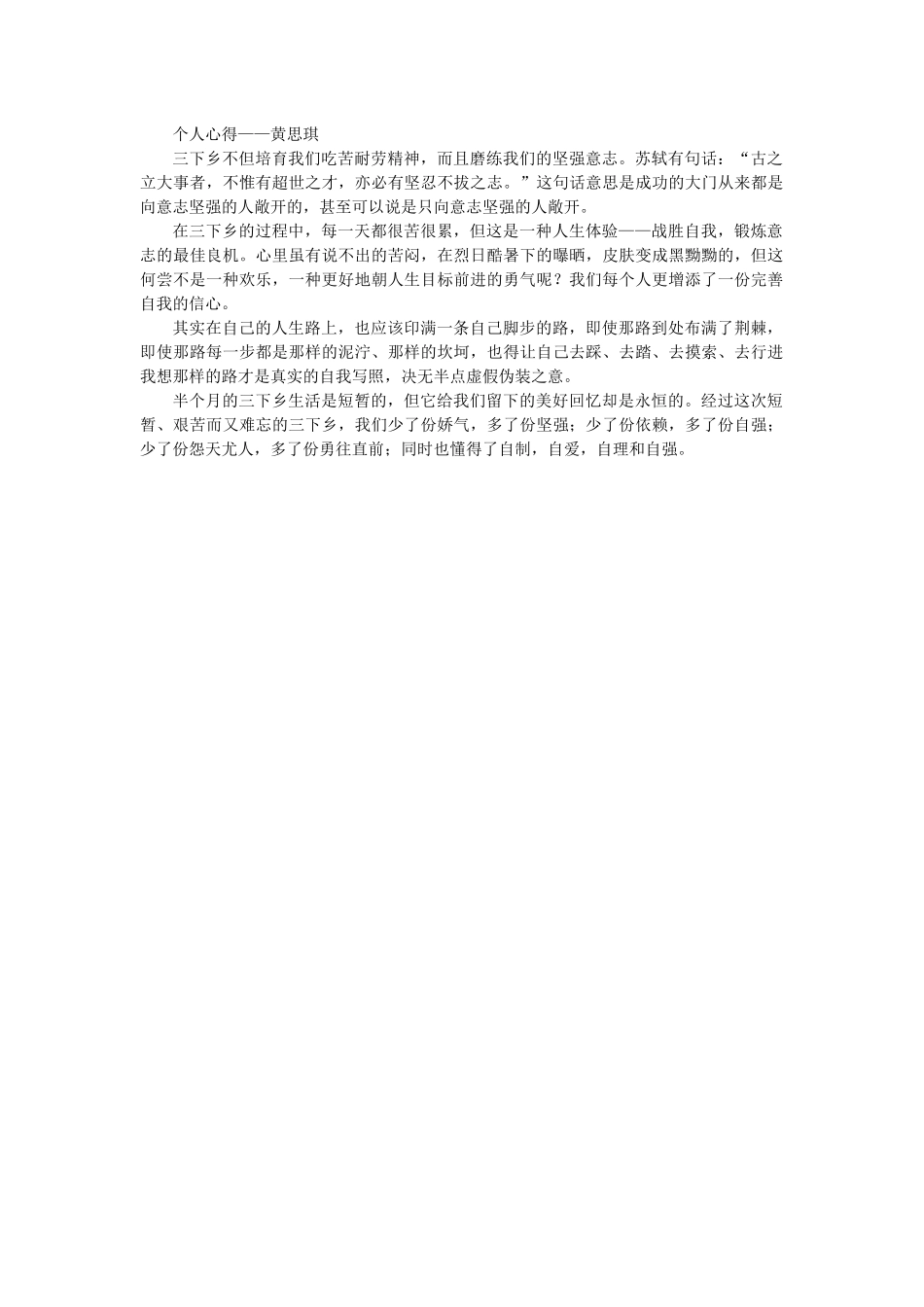 黄思琪-三下乡总结_第1页