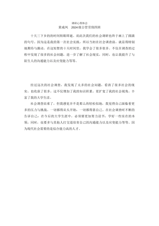 黄成凤-三下乡总结