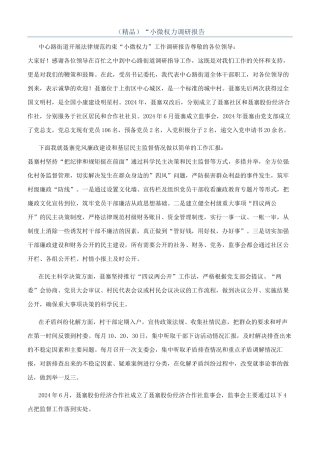 （精品）“小微权力调研报告