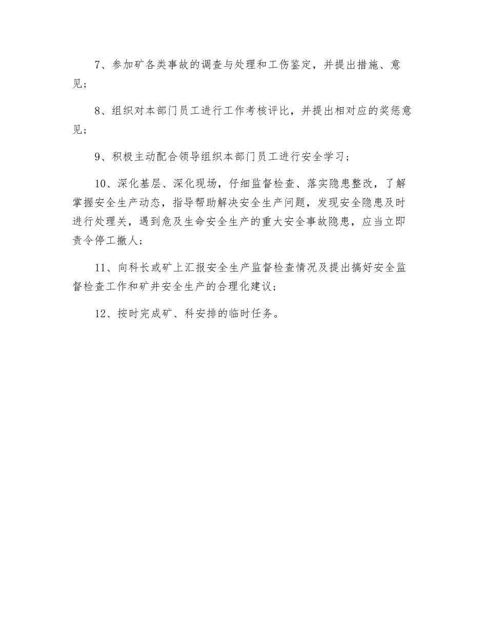 安监副科长岗位工作标准_第2页