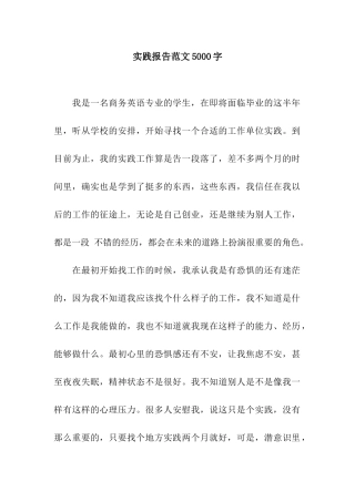 实践报告范文5000字