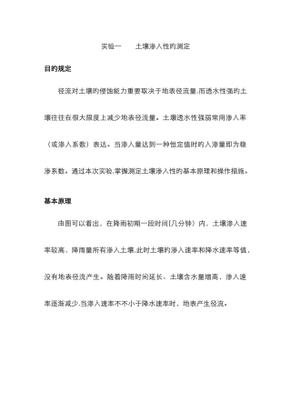 实验一--土壤渗透性的测定