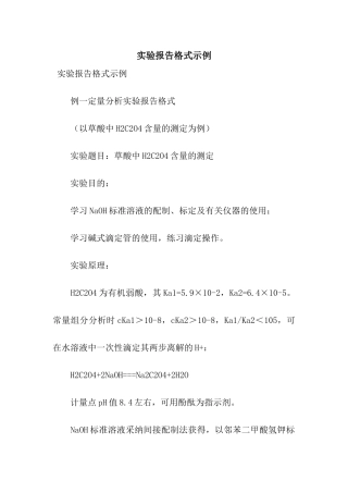 实验报告格式示例