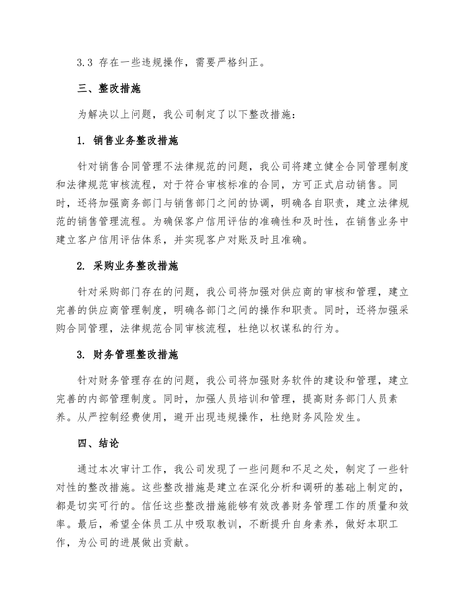 审计工作整改措施工作报告模板_第2页