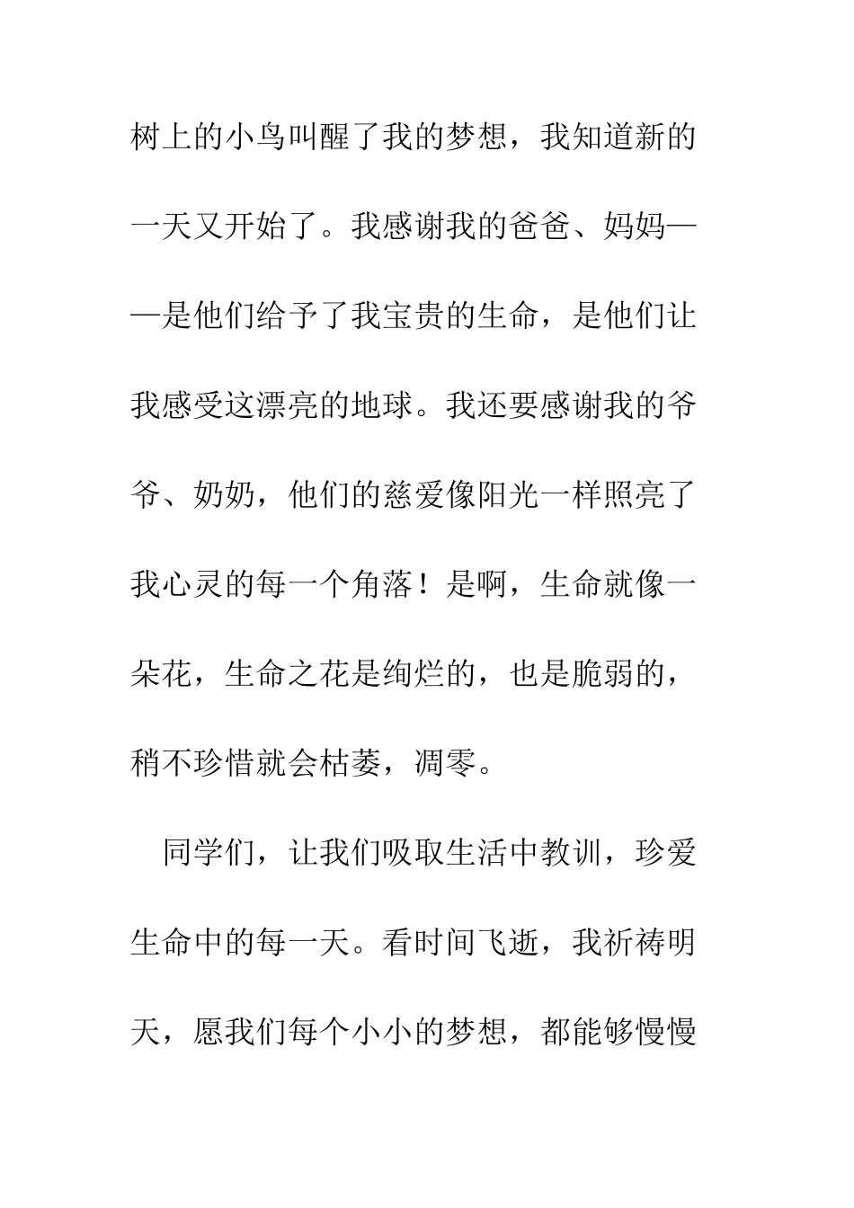 小学生关于安于演讲稿_第2页