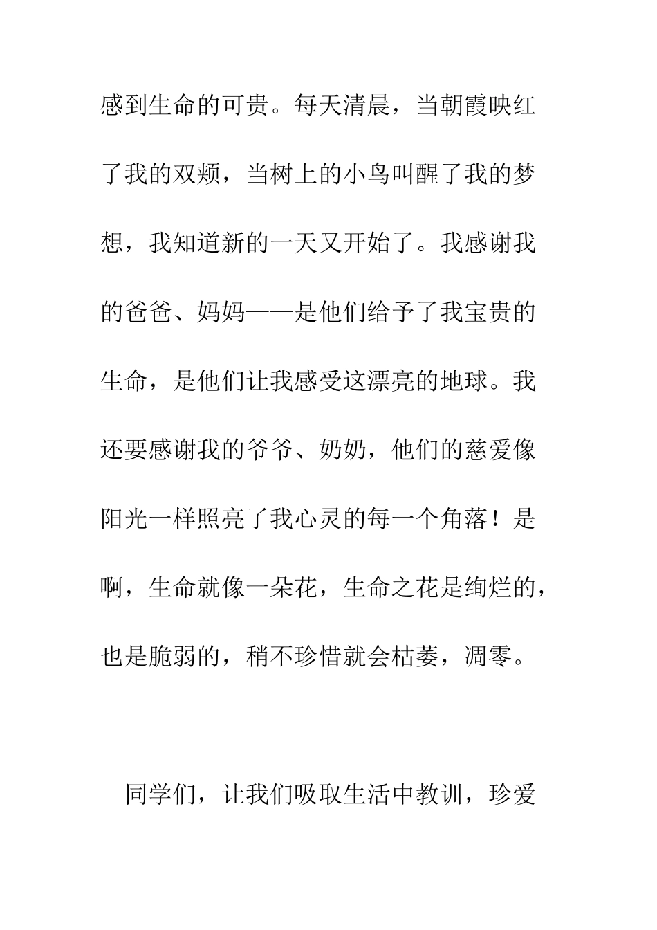 小学生安全演讲稿_第2页