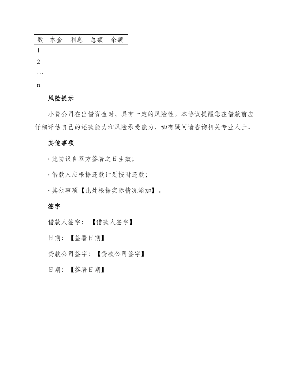 小贷公司借款协议_第2页